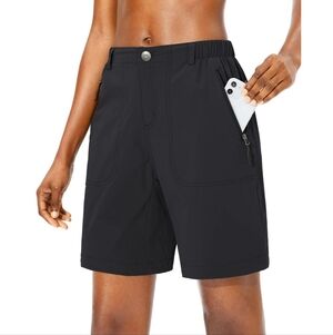 NWT Pudolla Women's Hiking Cargo Shorts Quick Dry Summer Travel Outdoor Shorts M